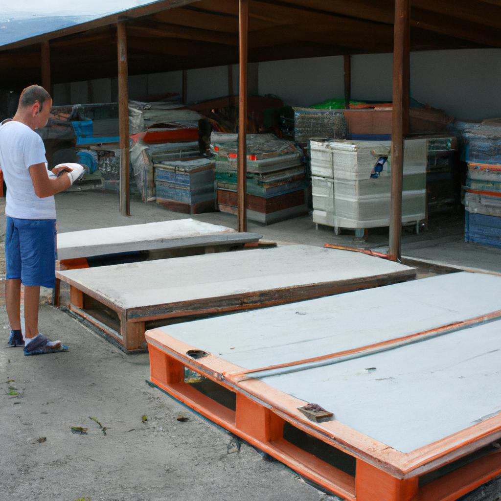 Person organizing boat storage facilities