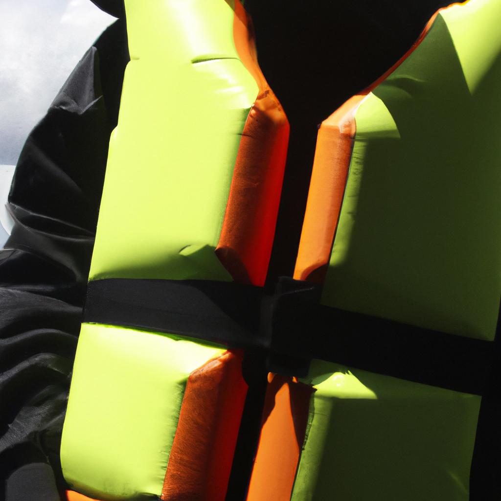 Person holding a life jacket